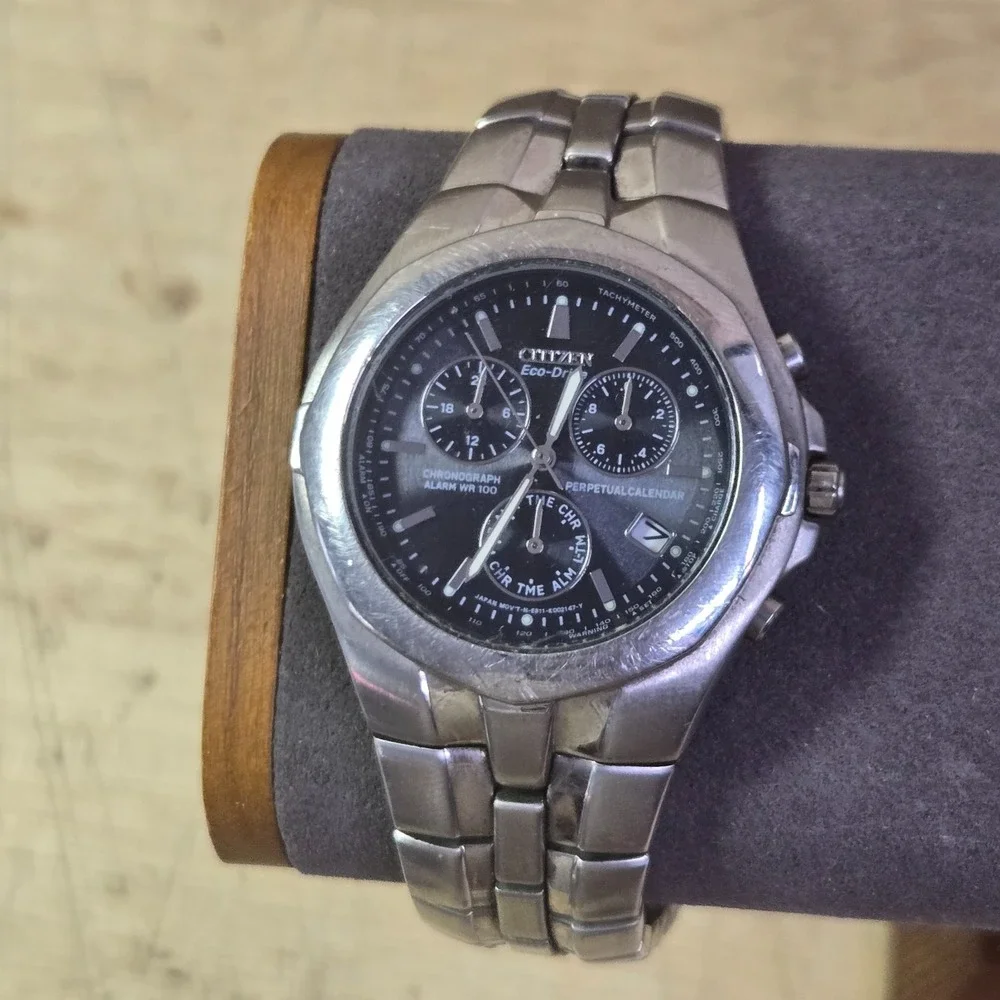 Citizen Eco Drive Men's Watch E812-K001226 Chronograph 38mm working